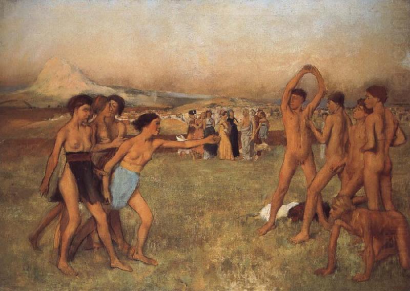 Young Spartans Exercising, Germain Hilaire Edgard Degas